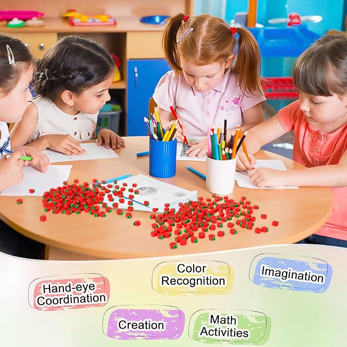 JUNEBRUSHS 150pcs Apples Erasers for Kids Bulk, Welcome Back to School Gifts Red Mini Apples Erasers for First Day of School Teachers Supplies Students Classroom Prizes Homework Rewards