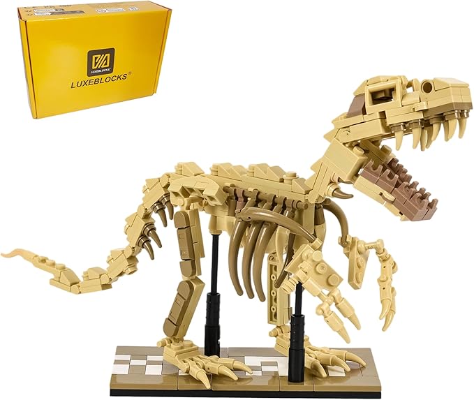 Dinosaur Skeleton Building Kit & Paleontology Building Set-316PCS Excavation-Ready T.Rex Fossil Model, Adult Dinosaur Gift with Movable Joints for Collectors-Display Figures for Home&Office