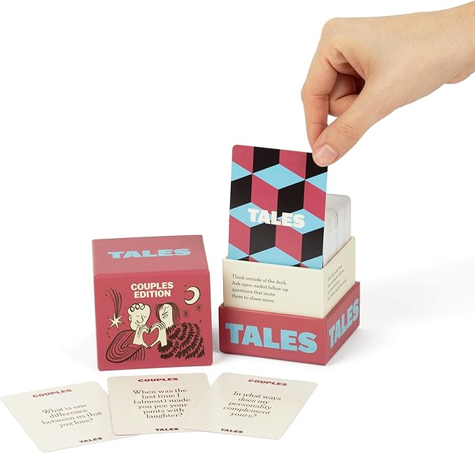 TALES 150 Conversation Starter Cards, Couples Edition, Perfect for Couples Games for Adults, Date Night Ideas, Gifts, Anniversaries, and Quality Time Together, Prompts for Deeper Connection