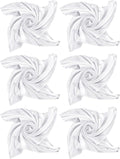 Boao 6 Pieces Chiffon Scarf 1950s Square Neck Head Scarfs Vintage Soft Polyester for Women Lady