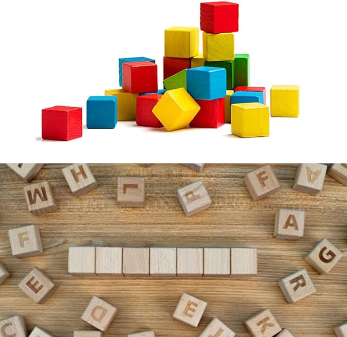 200 Pcs Unfinished Wood Cubes,1/2 inch Wooden Blocks for Crafting,Small Wood Cubes for Crafts Making & DIY Projects & Decor
