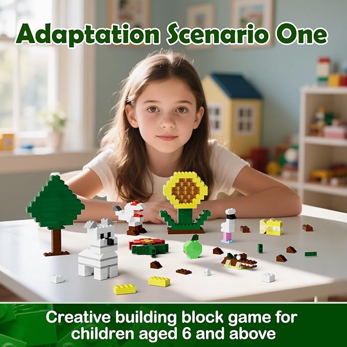 360 Piece White Classic Building Blocks Bulk, 7 Sizes Building Bricks Assortment Pack, Compatible with Lego Parts and Pieces (Red)