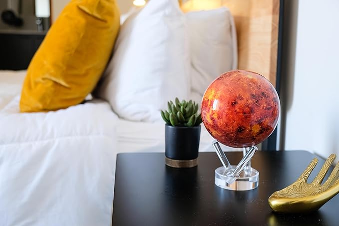 MOVA Globe – Venus 4.5” | Solar Powered Rotating Planet Model for Decor or STEM Learning | Based on NASA Imagery
