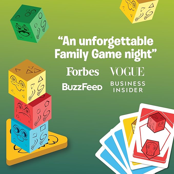 The Uzzle Topple Toads – Fun & Competitive Stacking Game - Engaging Balance Board Game - Endless Laughter & Excitement -2-4 Players