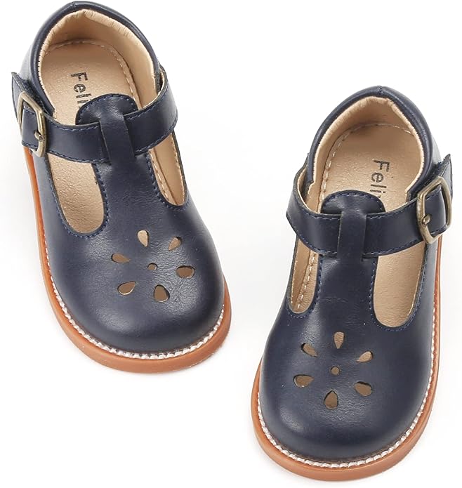 Felix & Flora Toddler Little Girl Mary Jane Dress Shoes - Ballet Flats for Girl Party School Shoes