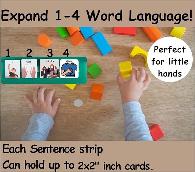 Smile4autism Large 2.5x10 ¼” Tools Perfect to Keep Your Loose Visual Picture Cards Organized. Autism, ABA, ADHD, Language & Apraxia Aspergers