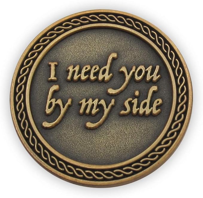 Bulk Set of 3 Romantic Love Expression Coins, You are The One for Me, I Need You by My Side, Anniversary Pocket Tokens for Date Night, Love Gift for Men & Women, from Him or Her