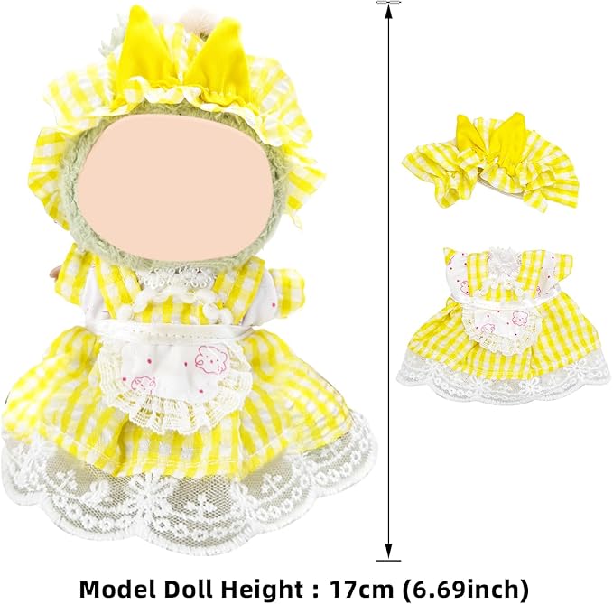 4 Pack—17cm Doll Clothes Set(NO Doll and Shoes) ,Premium Outfit for 15cm/17cm Dolls Accessories Suit,Stylish Adorable Clothes Accessories,Cute Clothes for Dress up Unique Style (Set R)