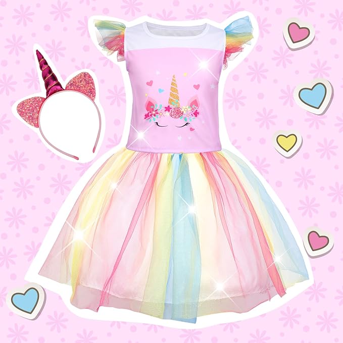 Princess Dress Up for Girls 4-6, Dress Up Clothes for Little Girls 3t-4t