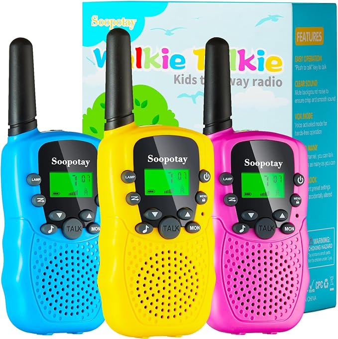 Walkie Talkies for Kids, Walkie Talkie Toys for Girls Boys, for Grandkids, Built-in Flashlight, Birthday Gifts for 3 4 5 6 7 8 9 10 Year Old Girl Boys, Kids Stocking Stuffers