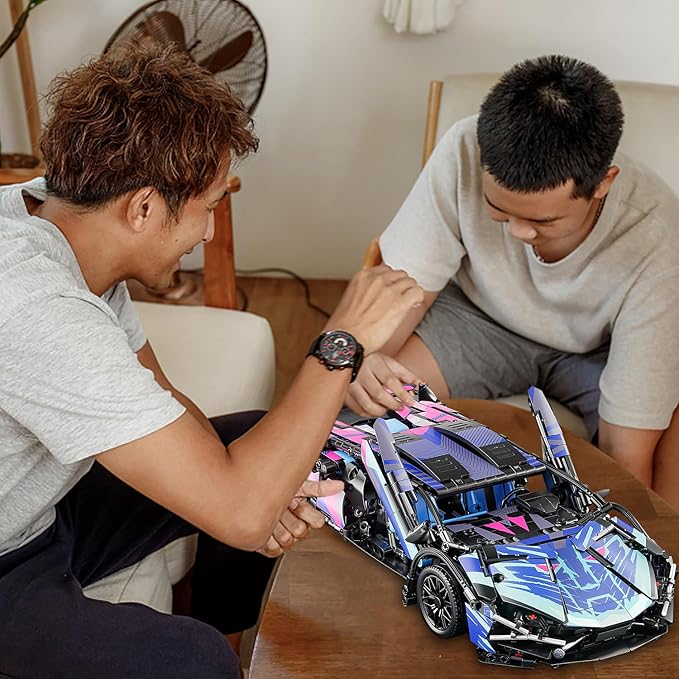Sport Car Building Block Sets for Adults,Technical Race Car Collectible 1:14 Model Scale Engineering Toy Racing Cars Birthday Gifts for Men Teens Boys Age 8+ 8-12,8-14, 12 13 14 14+