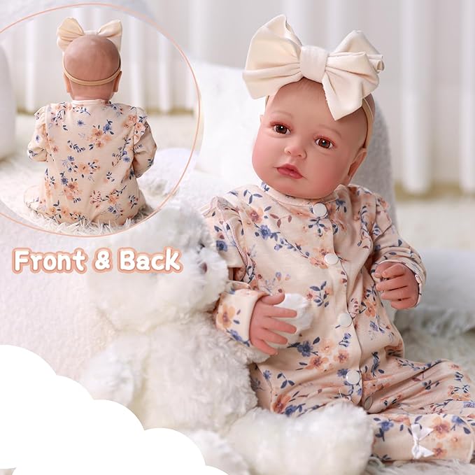 BABESIDE Reborn Baby Dolls - 20-inch Cute Soft Vinyl Realistic Baby Doll Real Life Baby Dolls with Complete Accessories Perfect for Cuddling, Playtime, and Gift Giving