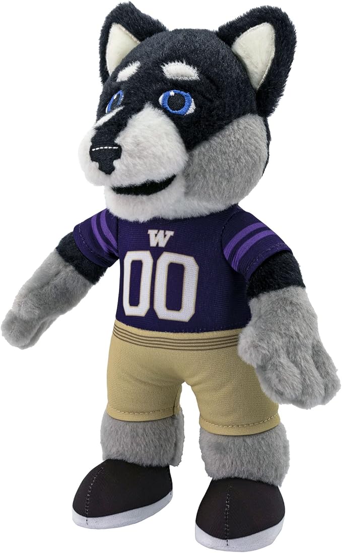Bleacher Creatures Washington Huskies Harry The Husky 10" Mascot Plush Figures - A Mascot for Play or Display