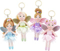 June Garden 7" Enchanted Garden 4 PCs Fairy Keychains Bundle - Plush Soft Keychain - Best Value