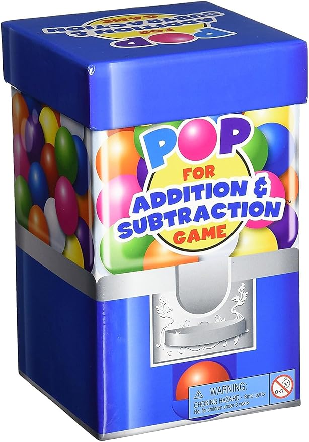 Learning Resources Pop For Addition & Subtraction Math Game - Number Flash Cards, Math Manipulatives, Classroom Must Haves, Homeschool, Montessori, Board Games, Gifts for Boys and Girls