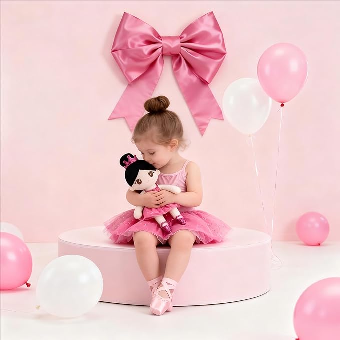 Gloveleya Ballet Toy Baby Girl Gifts Dolls Soft Plush Toy Ballet Girl Doll Rugosa Rose 14 Inches with Gift Box