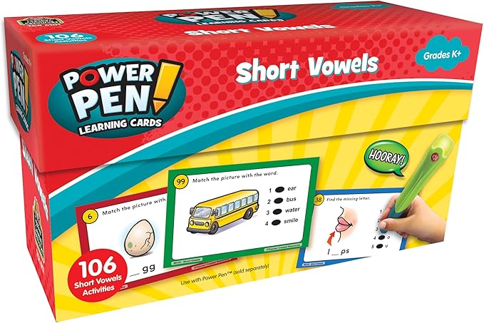 Teacher Created Resources Power Pen Learning Cards: Short Vowels (TCR6101)