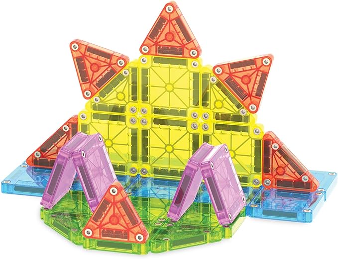 MAGNA-TILES microMAGS Travel Set Deluxe 55-Piece Magnetic Construction Set, The Original Magnetic Building Brand
