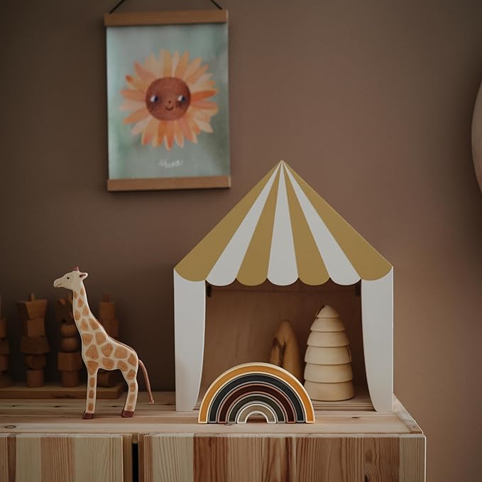 mushie Rainbow Stacker Toy | Made in Denmark (Sol)