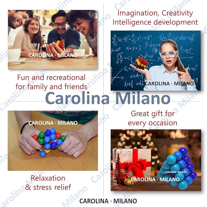 Science Kit Toys 27 PCS Colorful Magnets Building Blocks, Large Hematite Magnetic Stones, Stress Relief Autism, Home Office Kids Adults Intelligence Development Educational Birthday Party