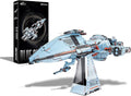 Piececool 3D Metal Puzzles for Adult, Three-Body Blue Space Starship Metal Model Kit, DIY Spaceship Building Kit Crafts for Adults to Build Home Decoration Best Gifts