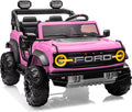 24V Ride on Toys for Big Kids, Licensed Ford Bronco Raptor 2 Seater Ride on Cars with Remote Control, Ride on Truck w/ 4-Wheeler Suspension, 3 Speeds, Led Lights, Bluetooth (24V, Pink)