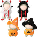 4 Sets 17cm Doll Clothes Outfits Dolls Costume Accessories for Spooky Halloween Dressed up Fashion Handmade Party Favors Decoration Gifts
