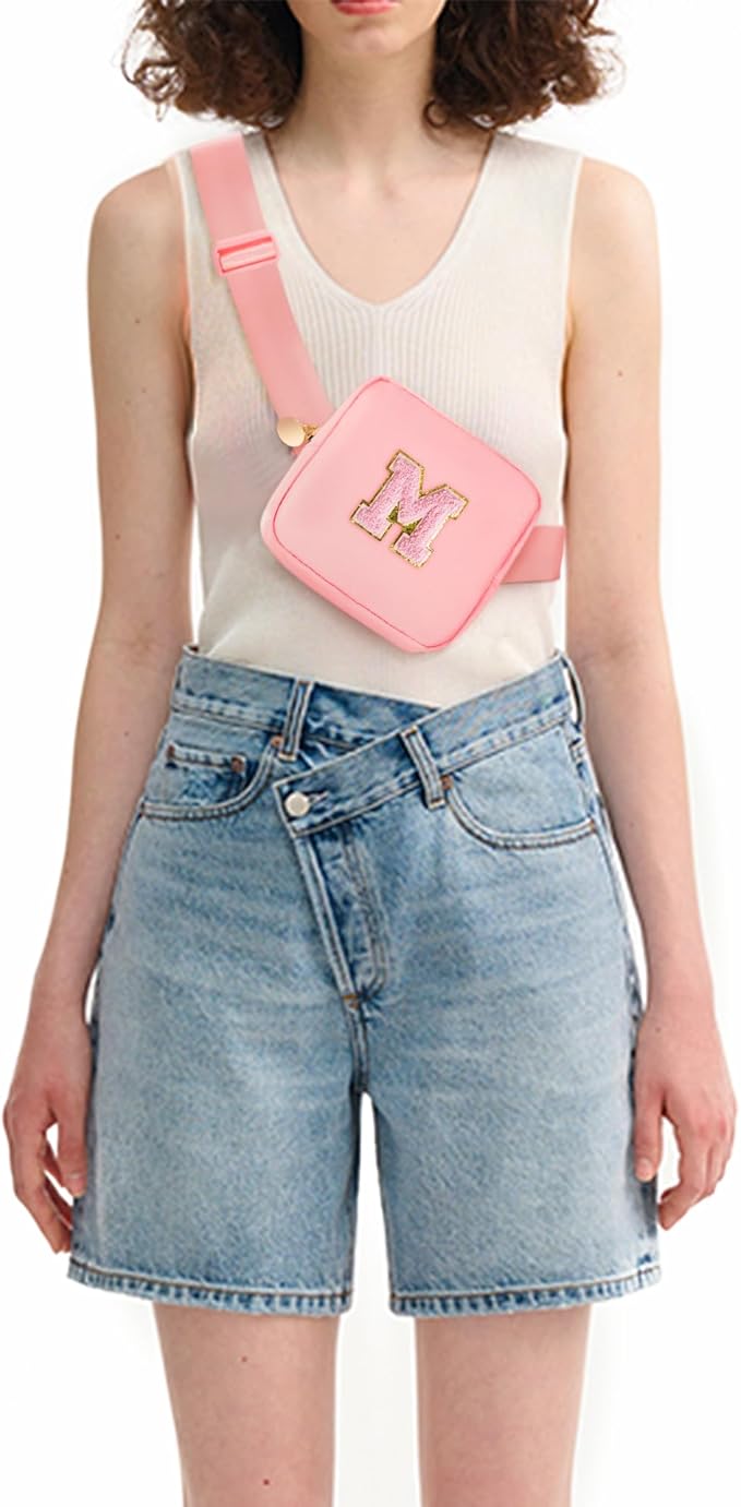 Birthday Gifts for 2 3 4 5 6 7 8 9 10 11 Year Old Girls - Mini Fanny Pack Cute Crossbody Bag Belt Bag Trendy Stuff,Graduation Gifts for Girls Teens Kids Daughter Sister Her - Peach,M