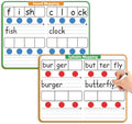 Aizweb Phonemic Awareness Dry Erase Board,9" x 12" Syllable Small Whiteboard,Speech Therapy Material Phonics Games, Letter Sound,Science Reading Manipulative,Preschool Kindergarten Classroom Must Have