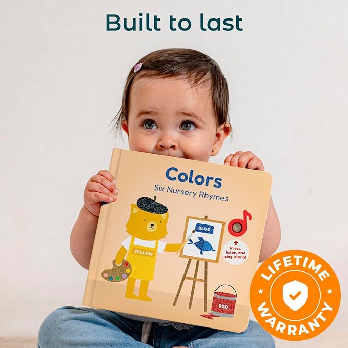 Cali's Books Colors Book for Toddlers 1-3 - Musical Books for Kids, Interactive Talking Baby Sound Book, Educational Song Learning Toys, Sing and Learn Music Toy for Babies