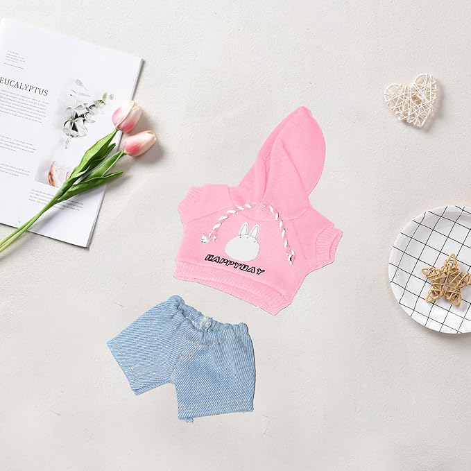 17cm Doll Clothes & Outfit Set for 17cm Dolls Hoodies Jeans Accessories Outfits Luxury Chic Doll Clothing & Style Bundle(NO Doll)