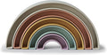 mushie Rainbow Stacker Toy 5pcs | Made in Denmark (Tropical) 1 Year+