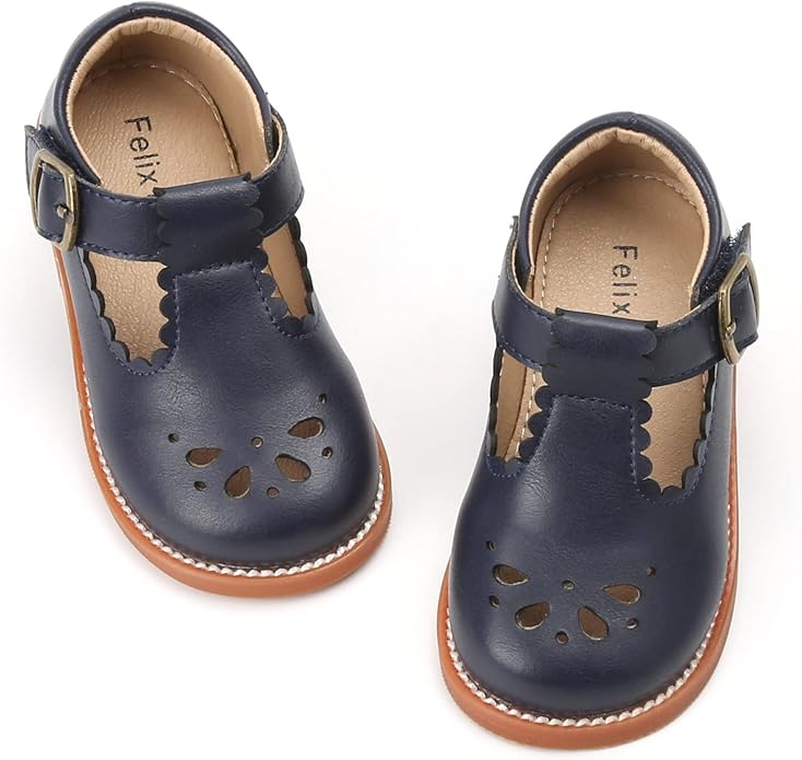 Felix & Flora Toddler Little Girl Mary Jane Dress Shoes - Ballet Flats for Girl Party School Shoes