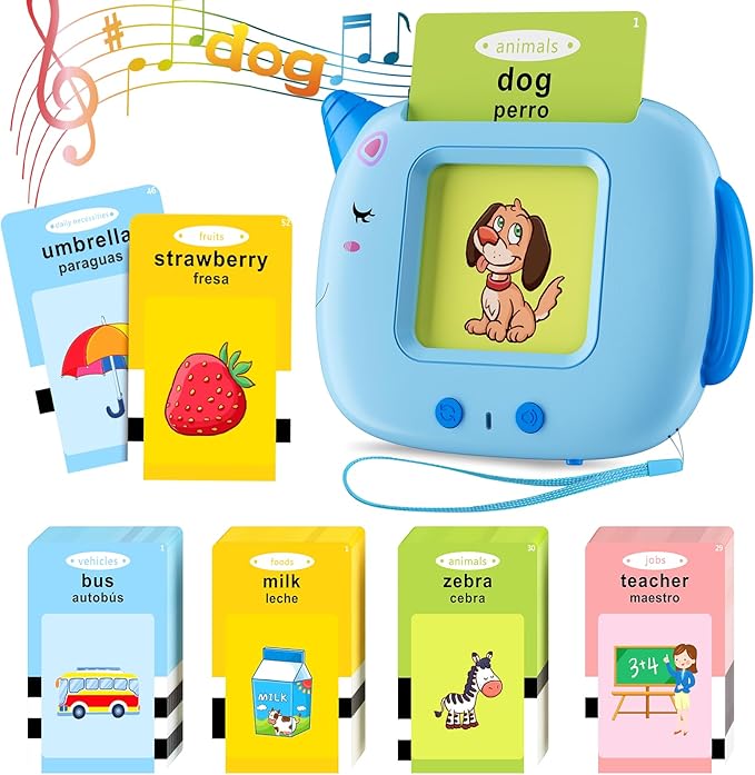 Talking Flash Cards for Toddlers Learning: Alphabet Learning Toys - Matching Spelling Games with 224 Sight Words - Montessori Toys for 3 4 5 6 Years Old Kids (Bilingual-385 Sight Words)