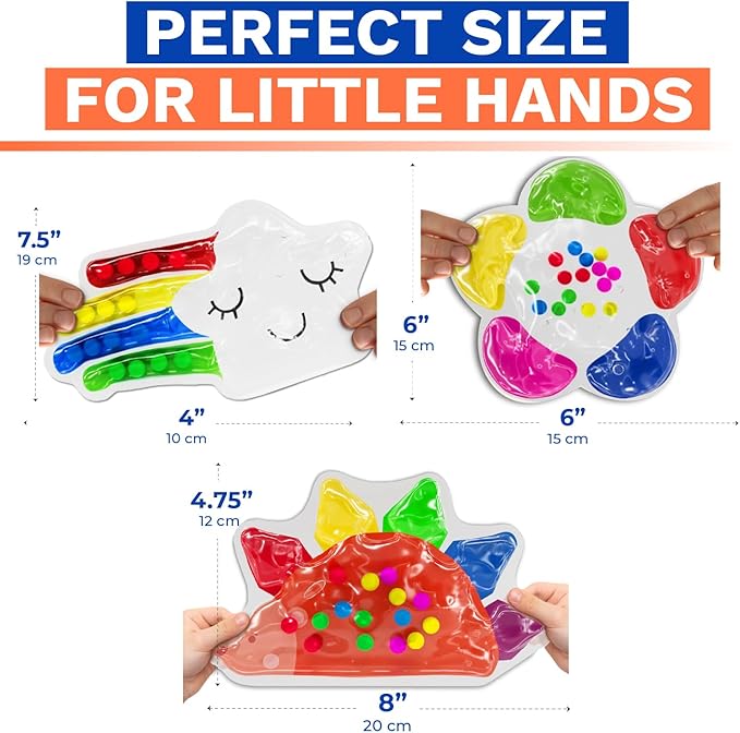 3 -Pack Color Sorting Sensory Toys for Toddlers Ages 3+ Montessori Travel Toys Calm Down Toy for Preschool | Flower, Porcupine, Cloudy Rainbow Color Matching Activities Gift Ready for Boys Girls B-Day