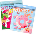 Reusable Sticker Book for Kids Ages 4-8 Princess Stickers and Dessert Stickers Paint by Sticker Kids Boys and Girls Birthday Gifts Party Favor, Travel Activity Book Set for Learning, 2 Pack