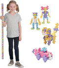 Plus Plus 500 Piece Super Tube, Interlocking Building Block 3D Puzzle Kit, Kids Stem Connecting Toys - Pastel Color Mix