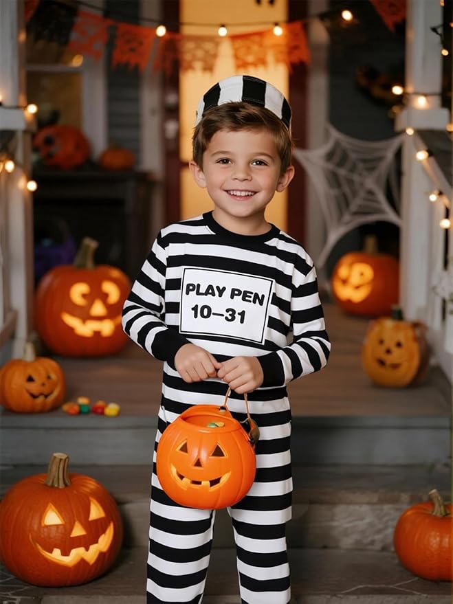 A&J DESIGN Pure Cotton Printed Pjs for 2-14 Years Kids, 2-Piece Long-Sleeved Pajamas Set