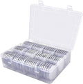 ALCYON 84 Pieces 46 mm Coin Capsules, with Foam Gasket and Plastic Storage Organizer Box, Coins Holder Collector Case for Coin Collection Supplies 6 Sizes (20/25/27/30/38/46mm) - Transparent