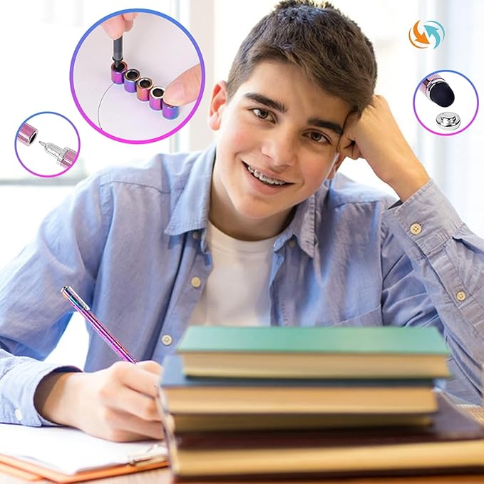 Gifts for Men Fidget Pen - Novelty Christmas Stocking Stuffers for Adults, White Elephant Gift , Anniversary Present for Him and Her, Cool Gadgets Funny Birthday Gift for Men Anxiety Relief Items