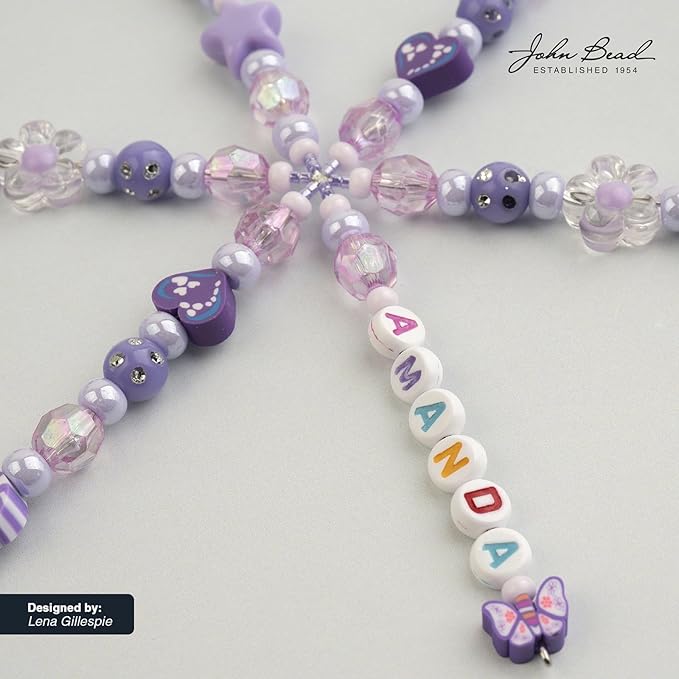 120pcs John Bead 9mm Assorted Purple Polymer Clay Craft Beads for Jewelry Bracelet Making