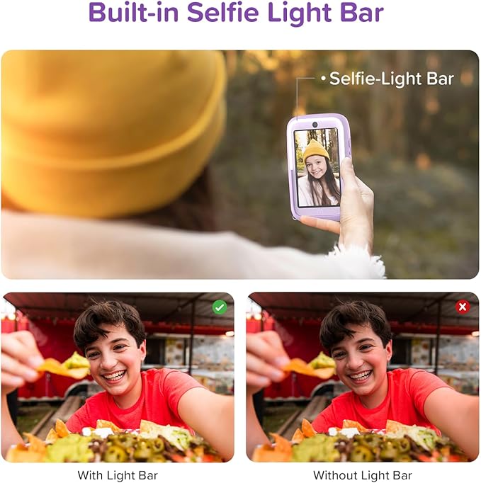 New AI Editor Camera for Kids myFirst Camera 50 Kids' Digital Camera 20MP Photos 1080P Video, Front & Selfie Lens Christmas Birthday Gifts for Boys & Girls Ages 4-15 Portable Travel Friendly (Purple)