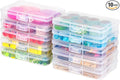 IRIS USA 4" x 6" Photo Storage Box Craft Keeper Cases, 10-Pack, Organization Task Holders for Pictures, Tasks, Scrapbooking, Stationery Storage, Stickers & Art Supplies, Clear
