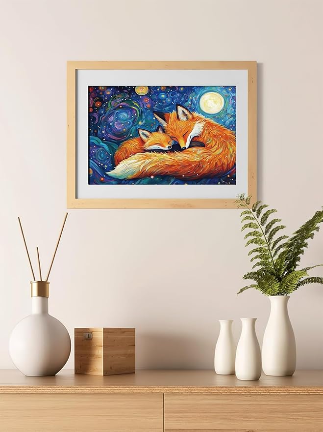 Glow in The Dark Scratch Art Paper,4 Sheets Rainbow Noctilucent Scratch Painting Kit for Adults & Teens,DIY Art Craft (Starry Animals)