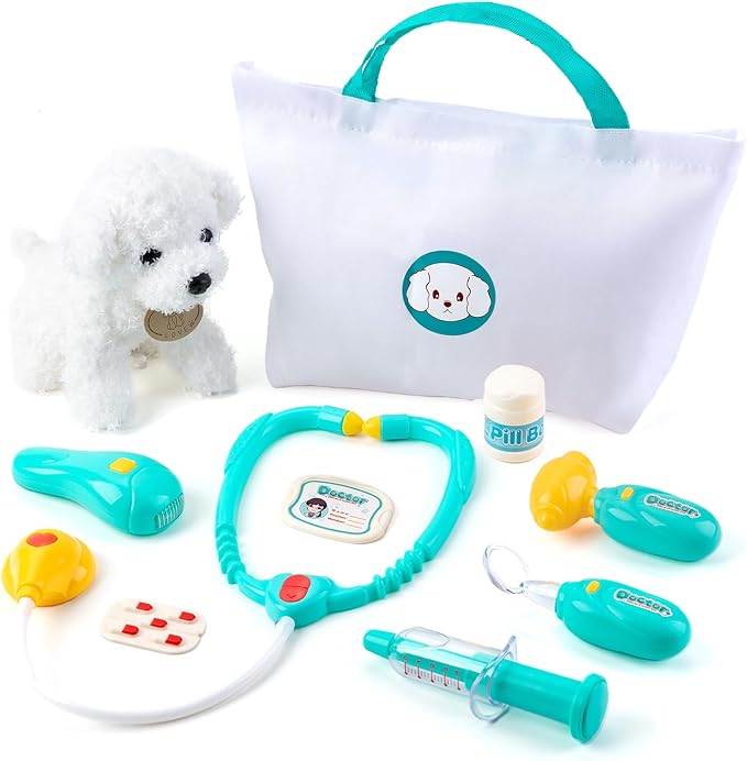 Doctor Kit for Toddlers 3-5, Kids Veterinarian Playset Doctor Set, Fun Role Playing Game Doctor Play Gift for Kids