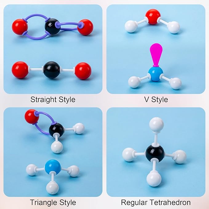 HFKPJRT Molecular Model Kit, 208 Pcs Molecular Model Kit Organic Chemistry, Atom Element Model Kits for Lessons in Chemistry, Gift for Teachers and Students to Raising Space Imagination 2 Set