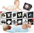 High Contrast Baby Toys for Newborn - Tummy Time Black and White Baby Toys for 0-3 3-6 Months - Soft Montessori Visual Stimulation Development Sensory Infant Book - Shower Gift for Boys Girls