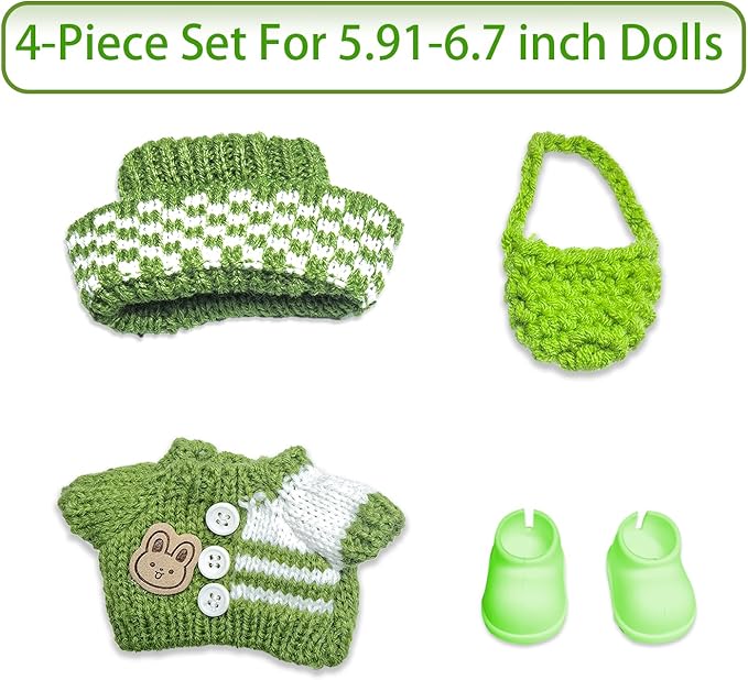 17cm Doll Clothes Set Fashion Doll Clohtes with Accessories of Doll Clothing Suitable for Various Outfits of Dolls (Style U)