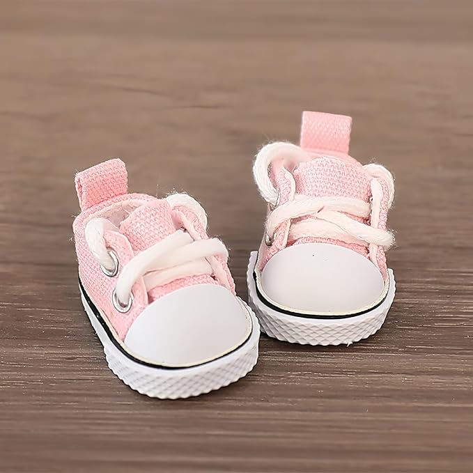 17cm Doll Shoes (No Doll), Mini Shoes Replacement, Cute Kawaii Fashion Shoes for 6.7inch Doll Suit, Shoes & Clothes Accessories for 1st/2nd/3rd Gen Doll Play & Display Pink