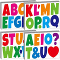 Bemeol Letter Stickers 378 Pcs Bulletin Board Letters for Classroom 4 Inch Alphabet Cutout Letters for Poster Board Display Home Classroom School Decor(Colorful)
